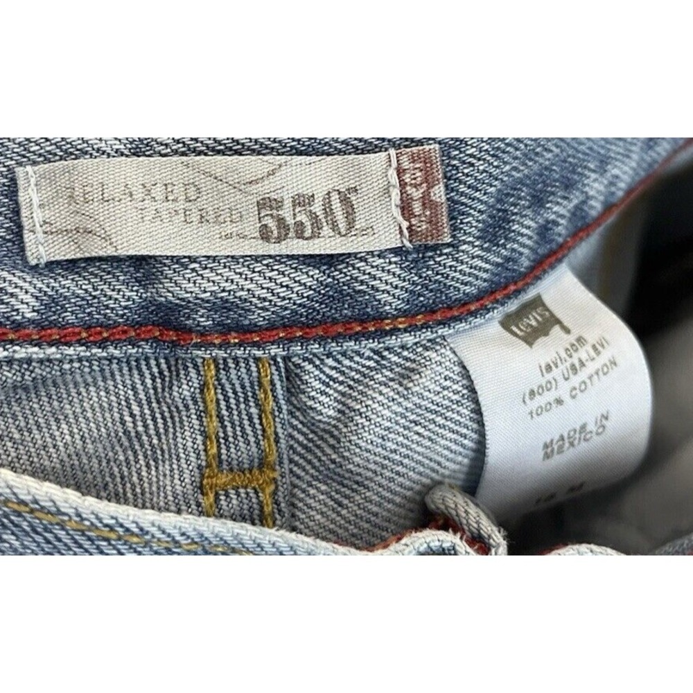 Vintage Levi's 550 Jeans 16 M Relaxed Fit Tapered Leg Light Wash Y2k High Rise - Picture 6 of 7